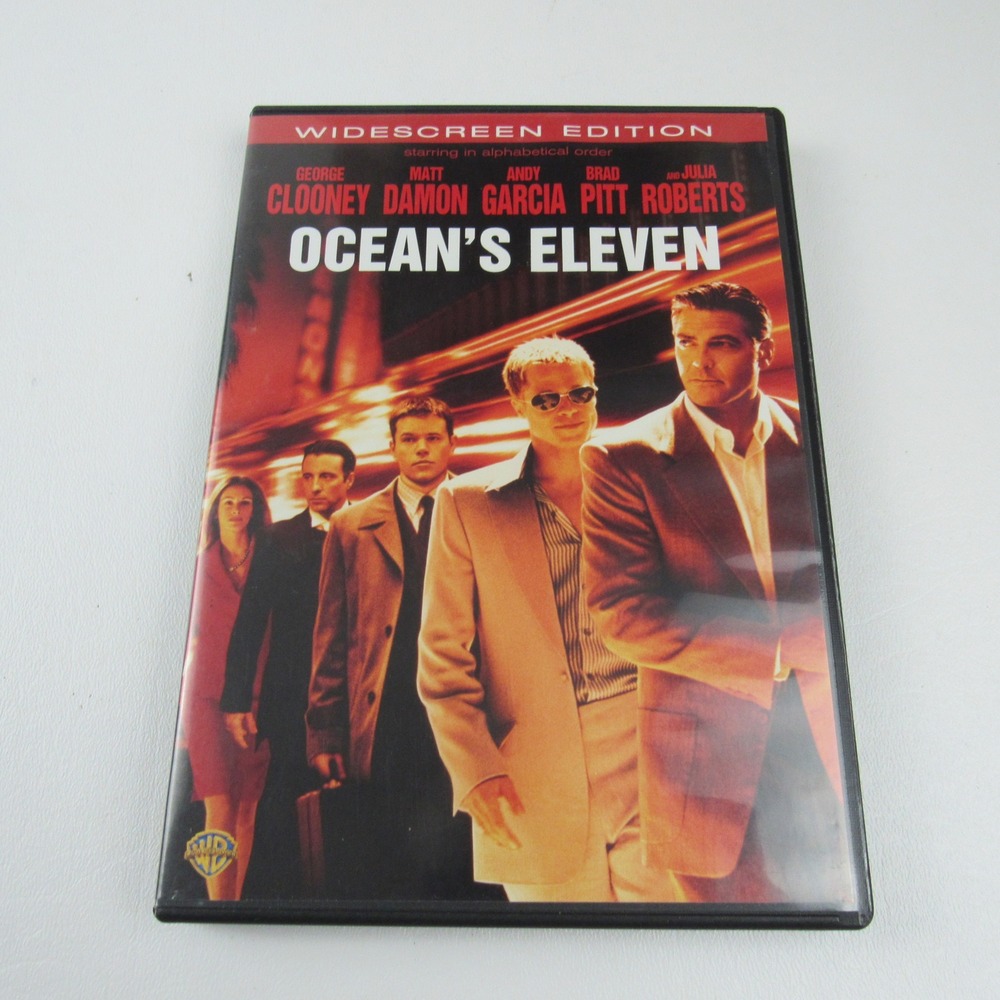 Ocean's Eleven (DVD, 2001) Widescreen Edition Clooney Pitt‎ Roberts Movie
